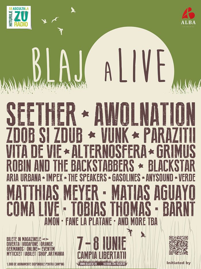 Noi nume anuntate la Blaj aLive: The Speakers, Aria Urbana si altii